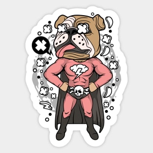 Super Pug Illustration Sticker